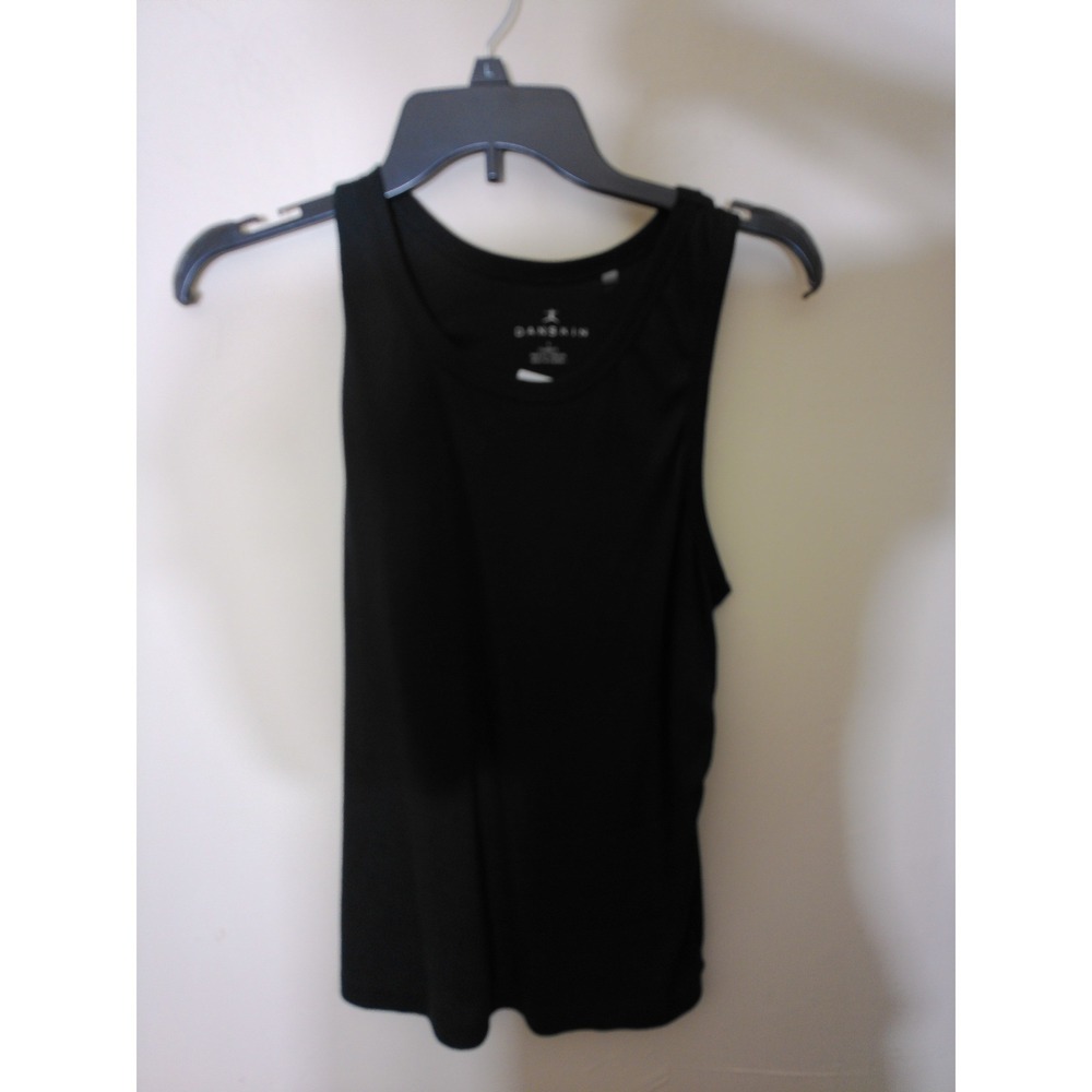 Danskin Ribbed Tank Top Women Large Black Activewear Racerback 1596917 Athletic